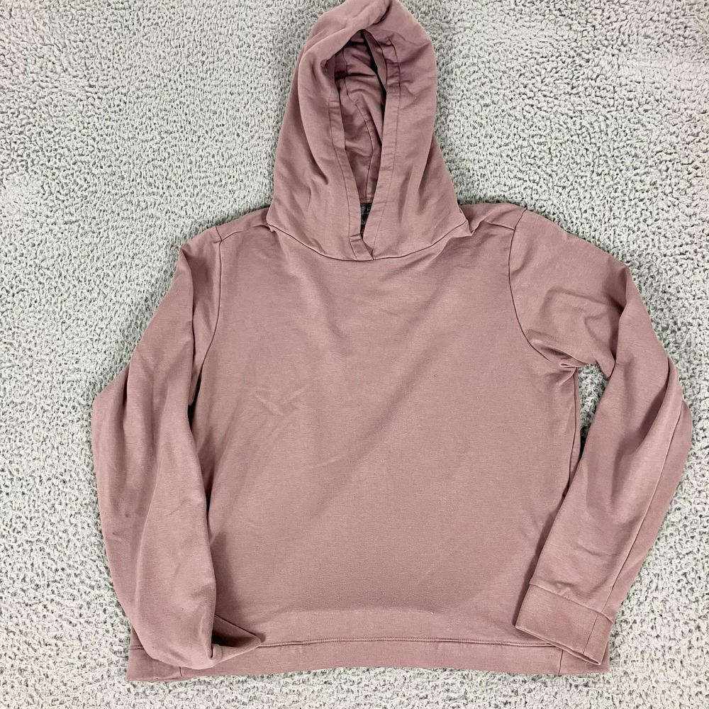 Free Fly Hoodie Sweatshirt Womens Large Pink Bamboo Fleece Stretch Lightweight - Picture 1 of 6